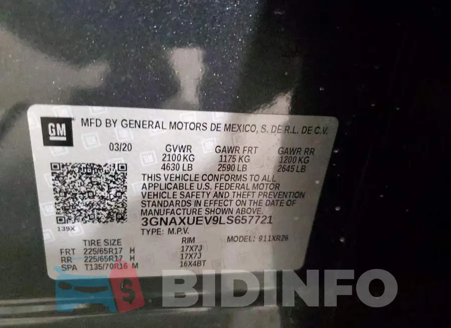 3GNAXUEV9LS657721 Photo# 13