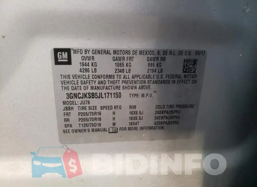 3GNCJKSB5JL171150 Photo# 13