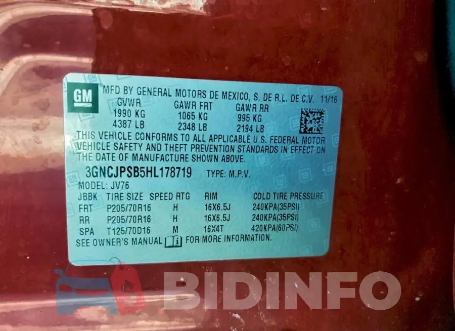 3GNCJPSB5HL178719 Photo# 13