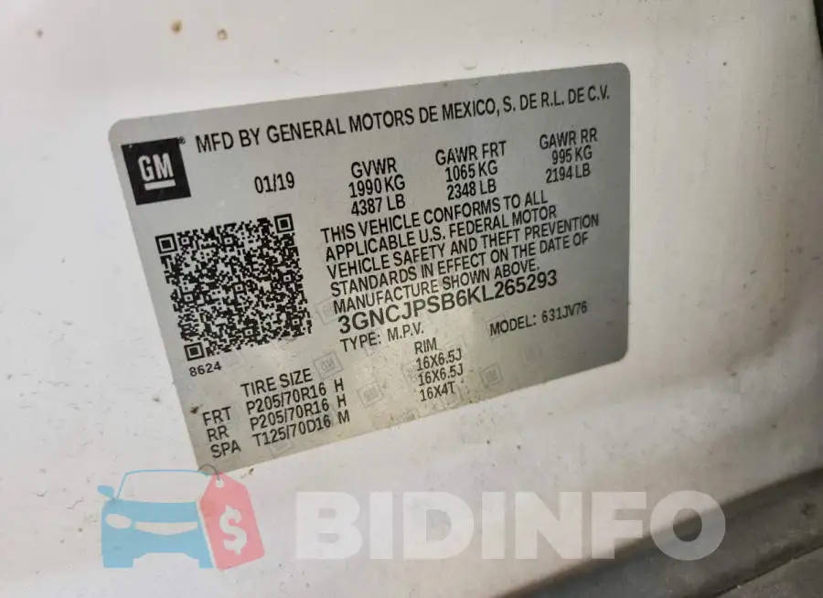 3GNCJPSB6KL265293 Photo# 12