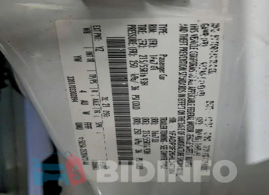1FADP3F26HL247384 Photo# 12