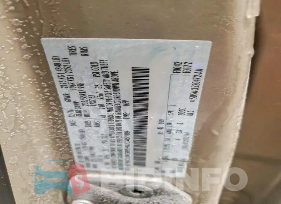 1FMCU9G95HUC45189 Photo# 13