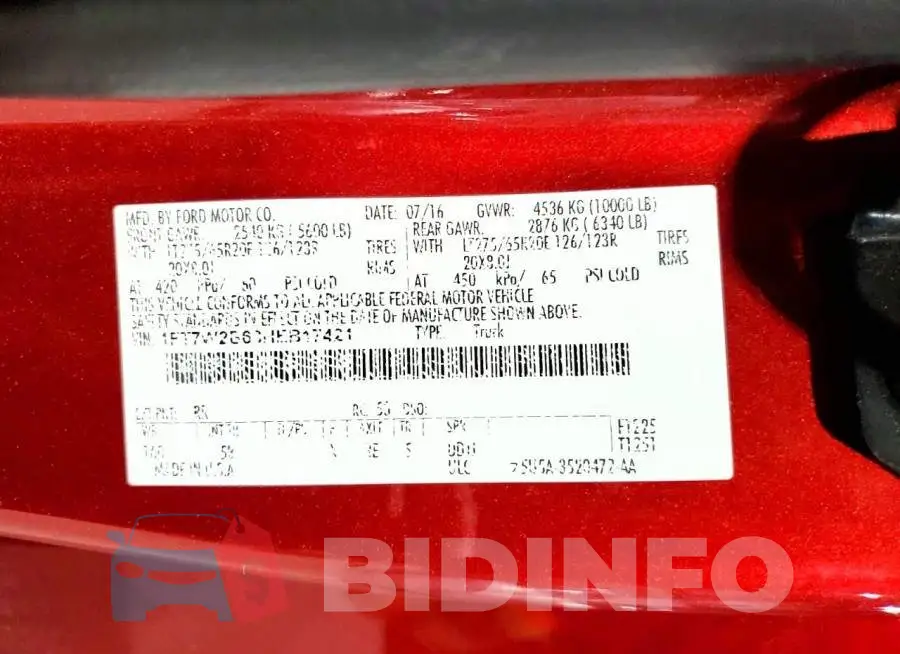 1FT7W2B63HEB17421 Photo# 12