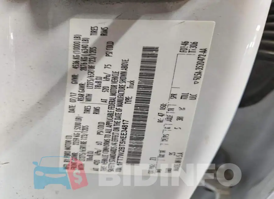 1FT7W2BT5HEE34817 Photo# 12