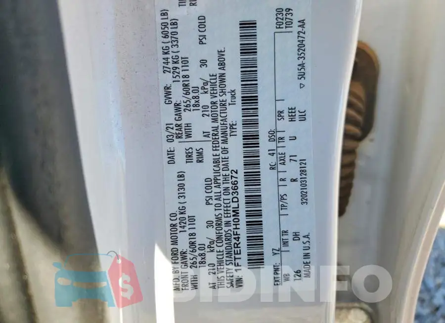 1FTER4FH0MLD36672 Photo# 12