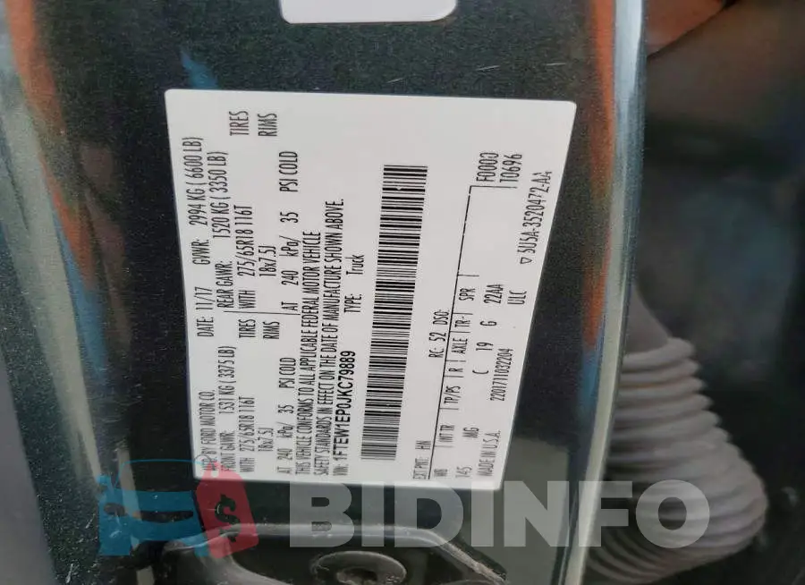 1FTEW1EP0JKC79889 Photo# 12