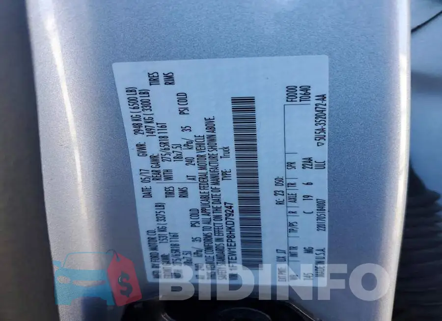 1FTEW1EP8HKD79247 Photo# 12
