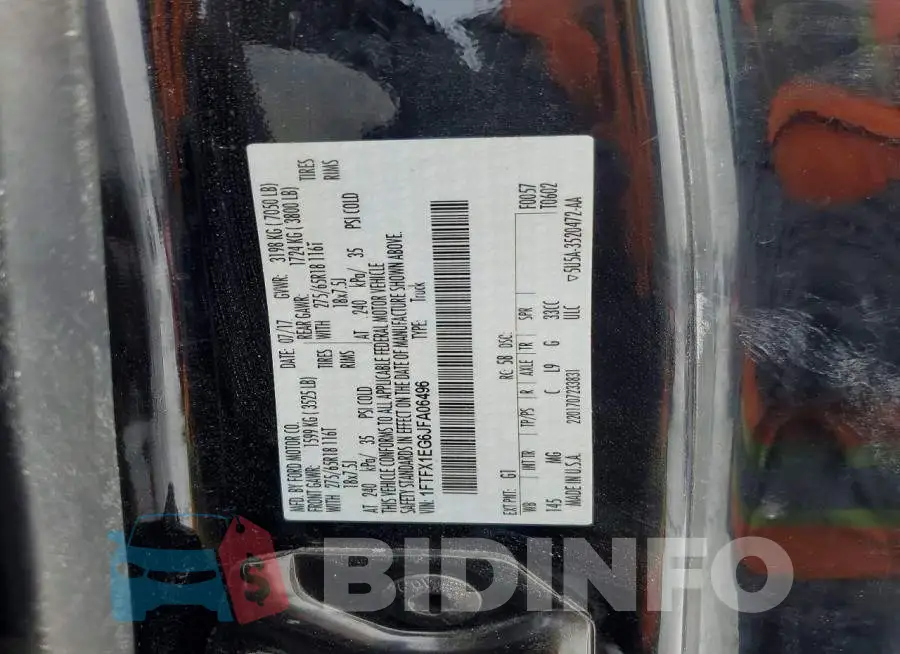 1FTFX1EG6JFA06496 Photo# 12