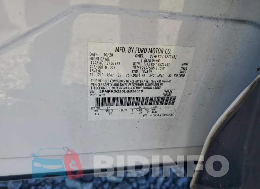 2FMPK3G90LBB34018 Photo# 14