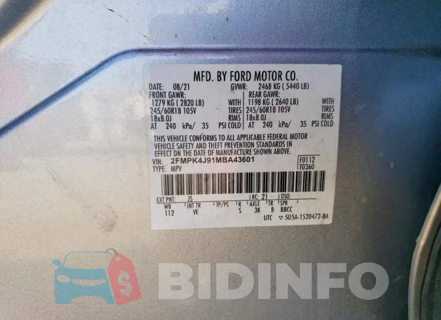 2FMPK4J91MBA43601 Photo# 13