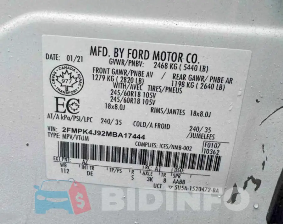 2FMPK4J92MBA17444 Photo# 10