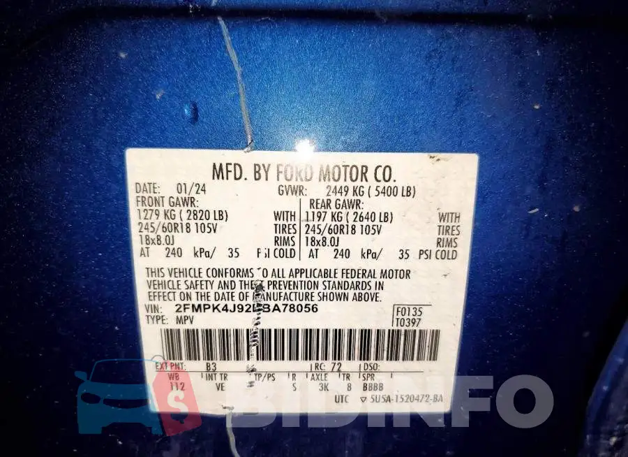 2FMPK4J92RBA78056 Photo# 13
