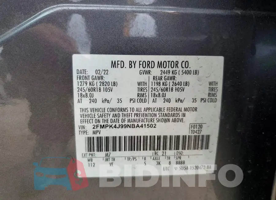 2FMPK4J99NBA41502 Photo# 13