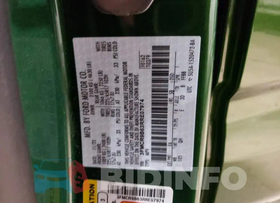 3FMCR9B63RRE07974 Photo# 14
