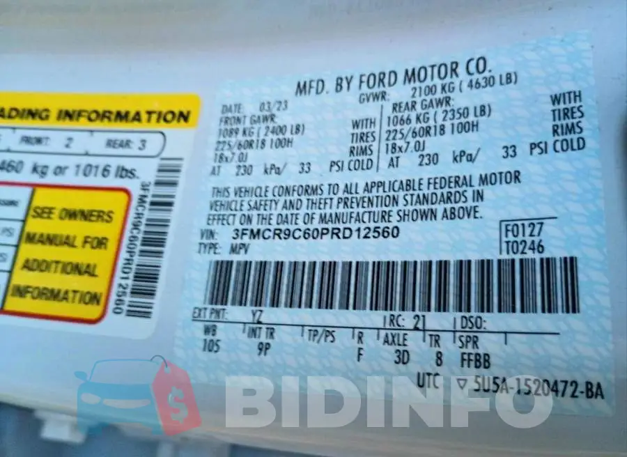 3FMCR9C60PRD12560 Photo# 10