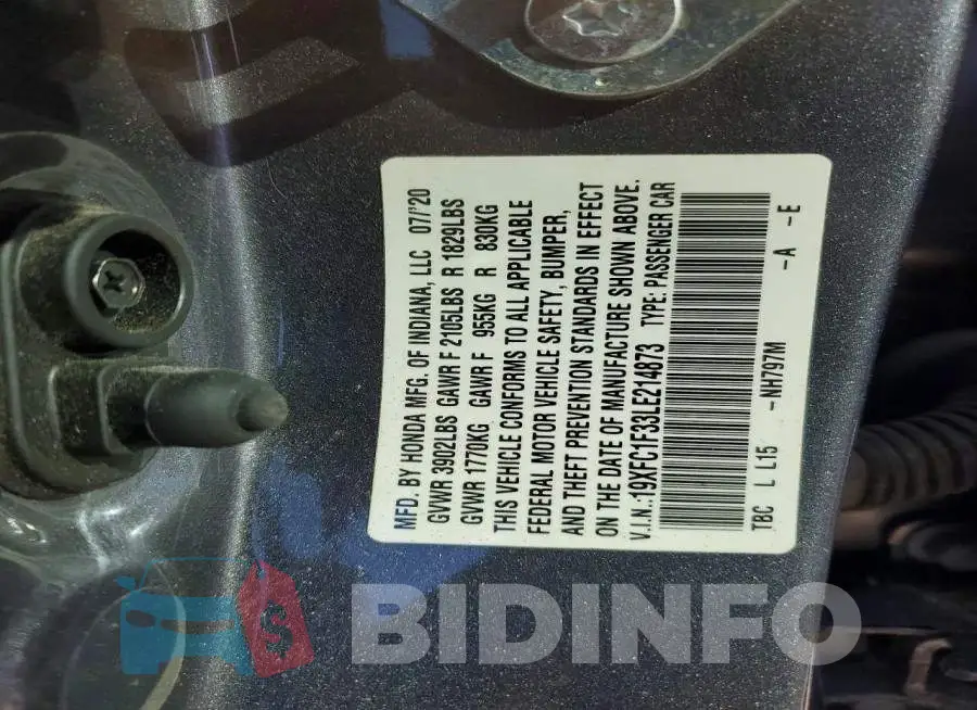 19XFC1F33LE214873 Photo# 12