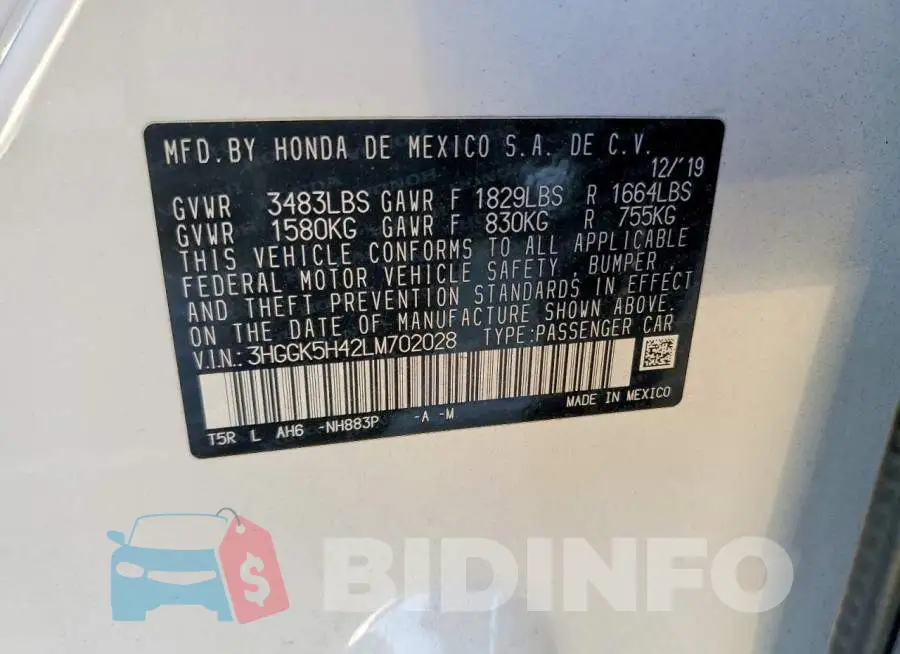 3HGGK5H42LM702028 Photo# 13
