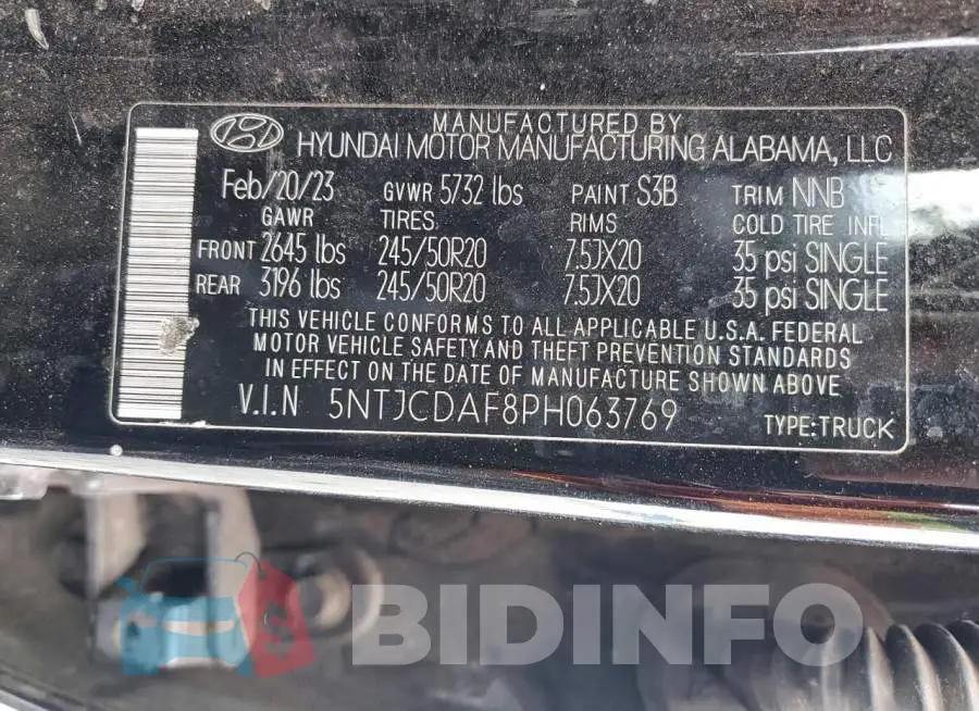5NTJCDAF8PH063769 Photo# 12