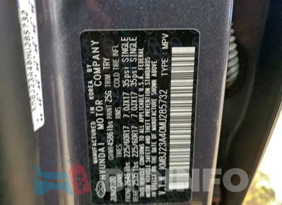 KM8J23A40MU285732 Photo# 13