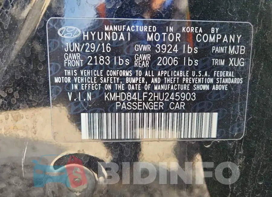 KMHD84LF2HU245903 Photo# 13