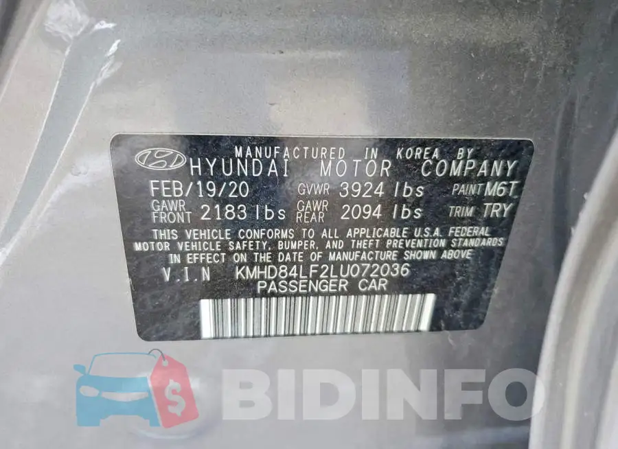 KMHD84LF2LU072036 Photo# 13