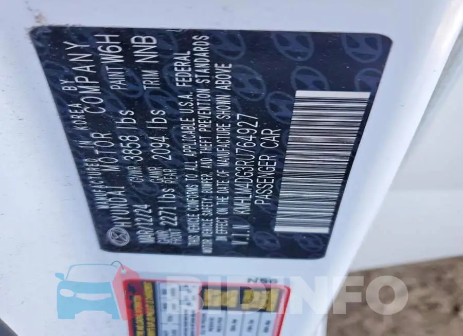 KMHLM4DG3RU764927 Photo# 13