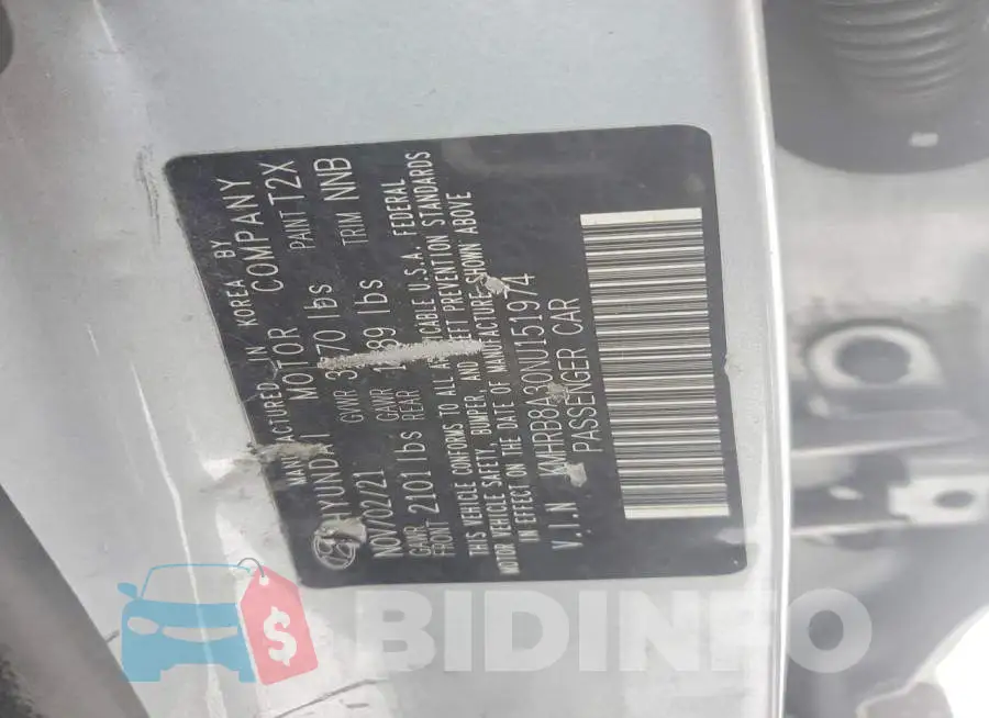 KMHRB8A30NU151974 Photo# 13