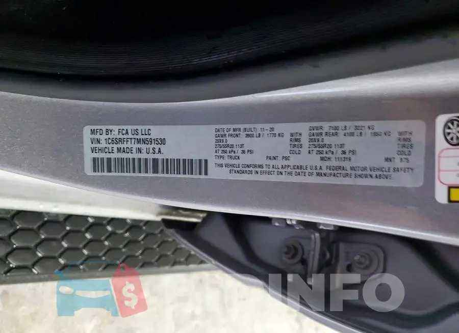 1C6SRFFT7MN591530 Photo# 12