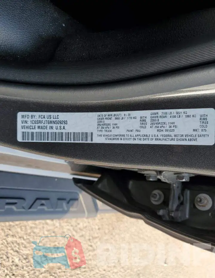 1C6SRFJT6MN509293 Photo# 13