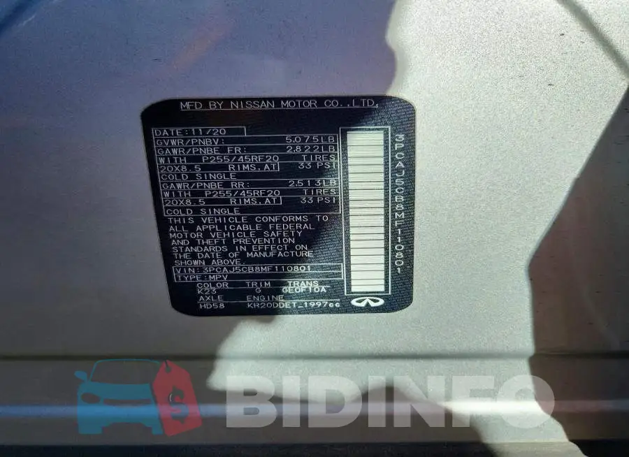 3PCAJ5CB8MF110801 Photo# 13