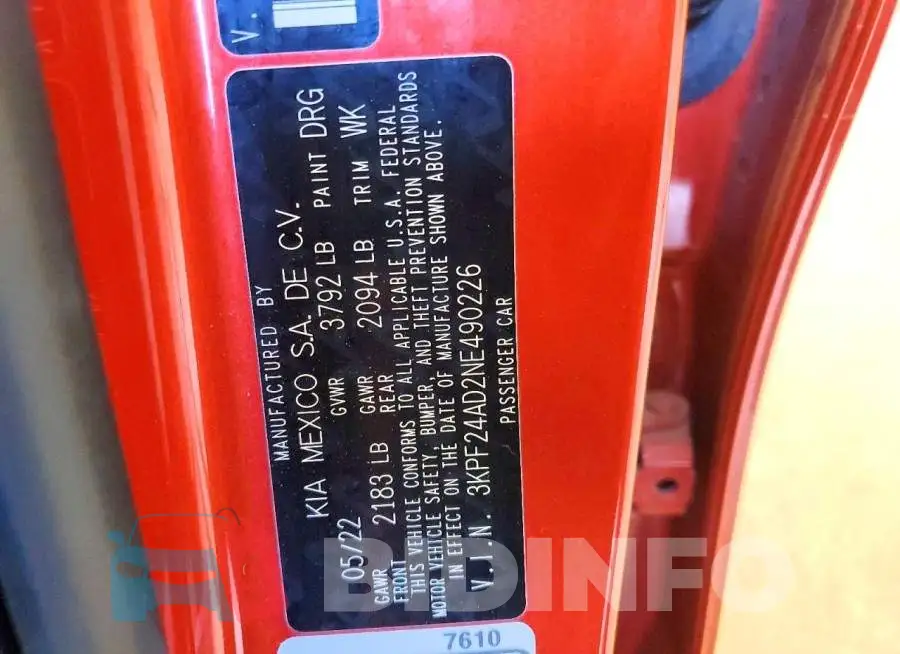 3KPF24AD2NE490226 Photo# 13