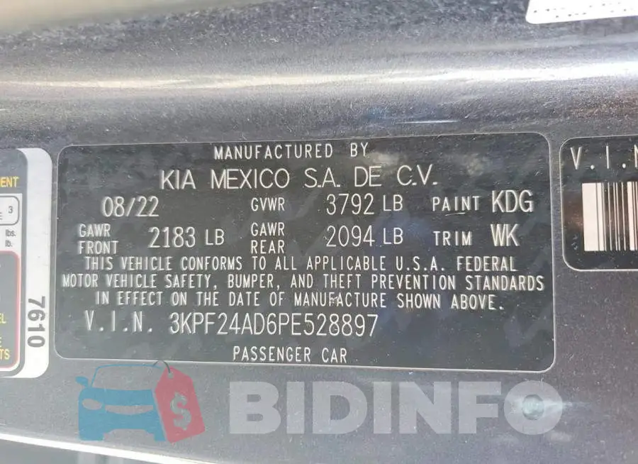 3KPF24AD6PE528897 Photo# 12