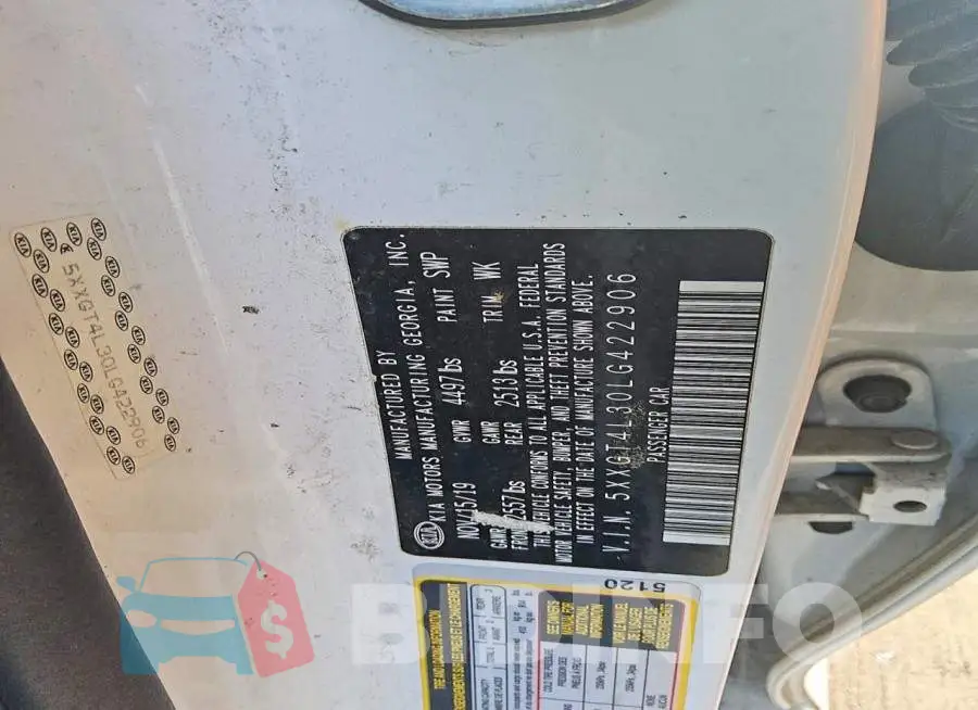 5XXGT4L30LG422906 Photo# 12