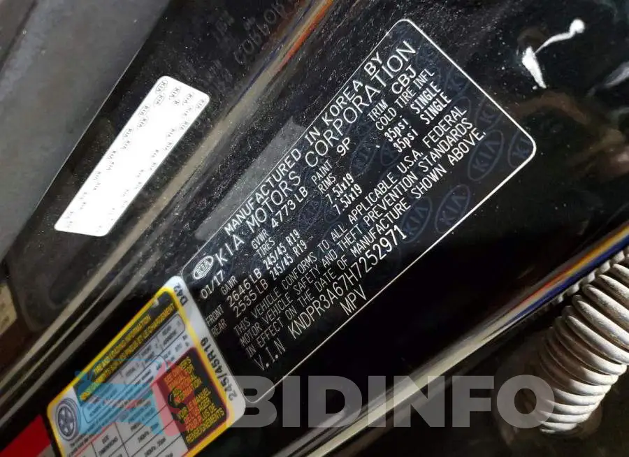 KNDPR3A67H7252971 Photo# 13