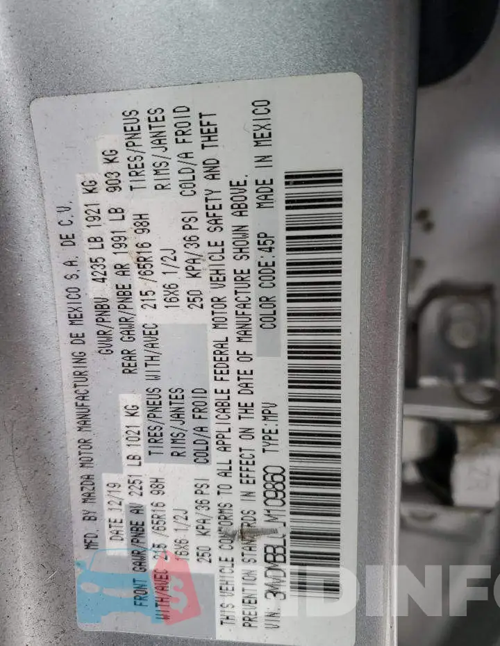 3MVDMBBL0LM109860 Photo# 13
