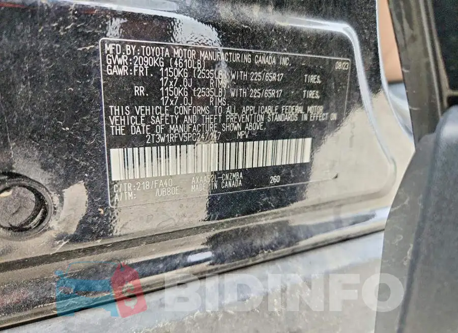 2T3W1RFV5PC247147 Photo# 14