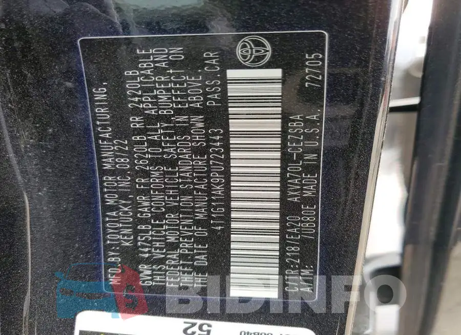 4T1G11AK9PU723443 Photo# 13