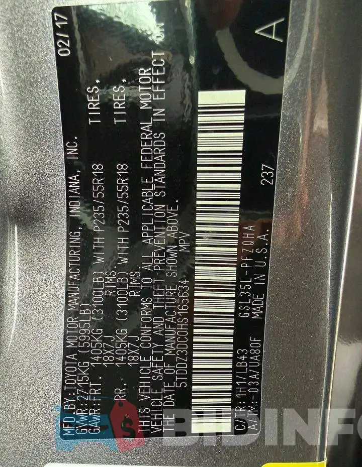 5TDdZ3DC0HS165634 Photo# 10