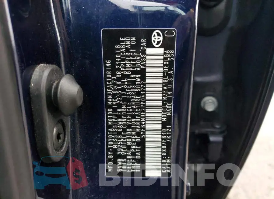 5YFB4MDE2PP041272 Photo# 12
