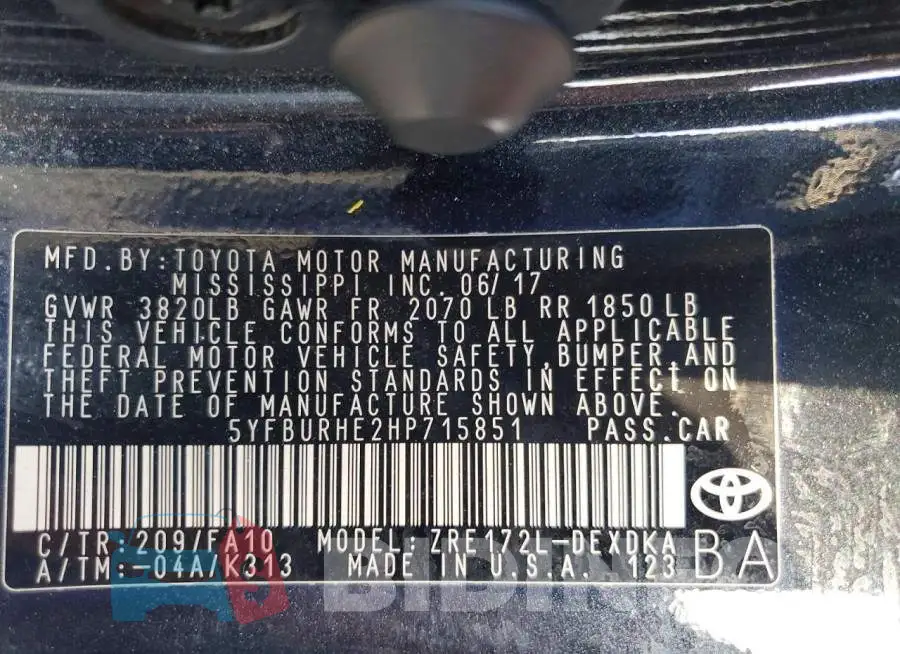 5YFBURHE2HP715851 Photo# 12