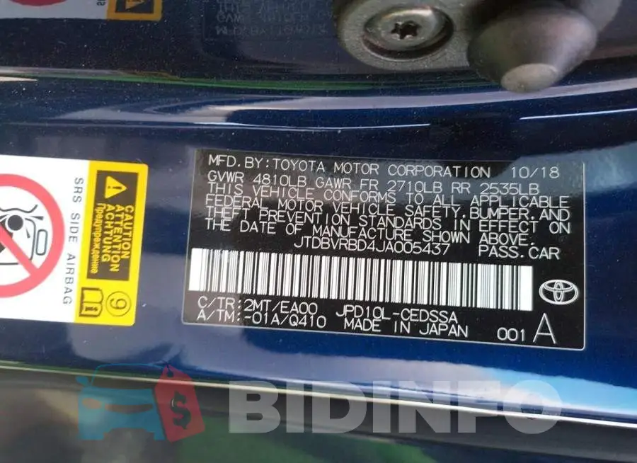 JTDBVRBD4JA005437 Photo# 13