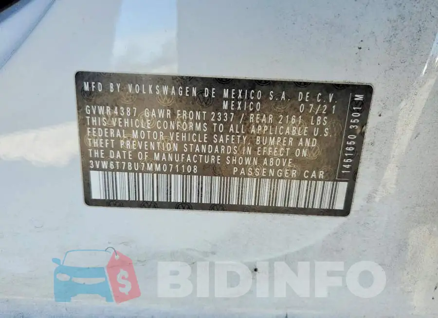 3VW6T7BU7MM071108 Photo# 12
