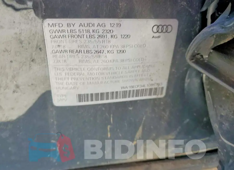 WA1BECF34L1055783 Photo# 13