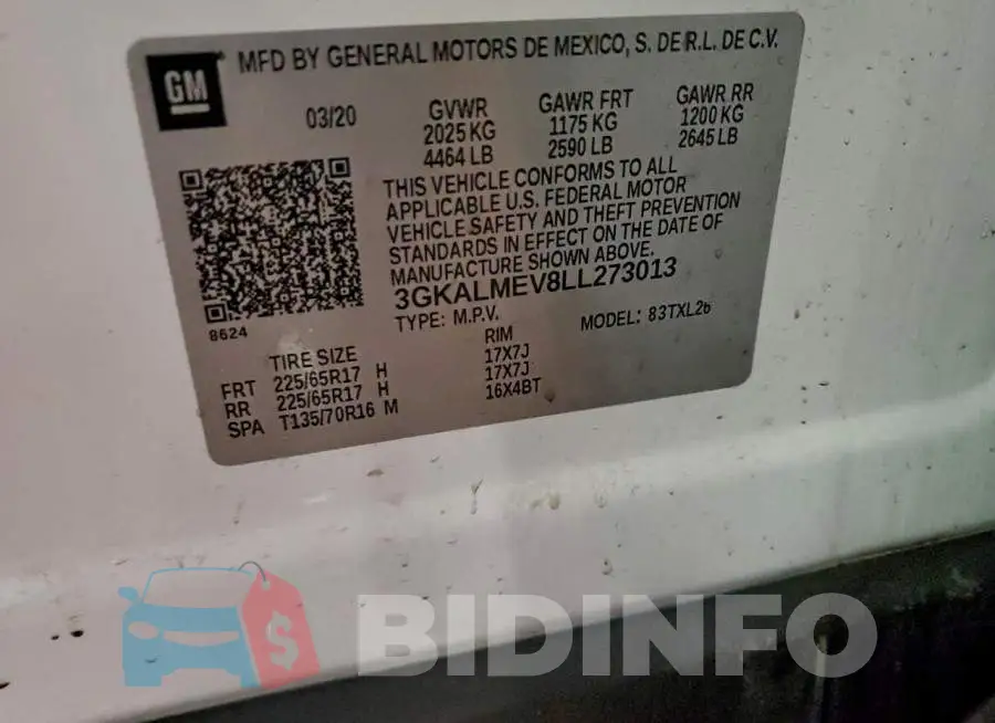 3GKALMEV8LL273013 Photo# 13