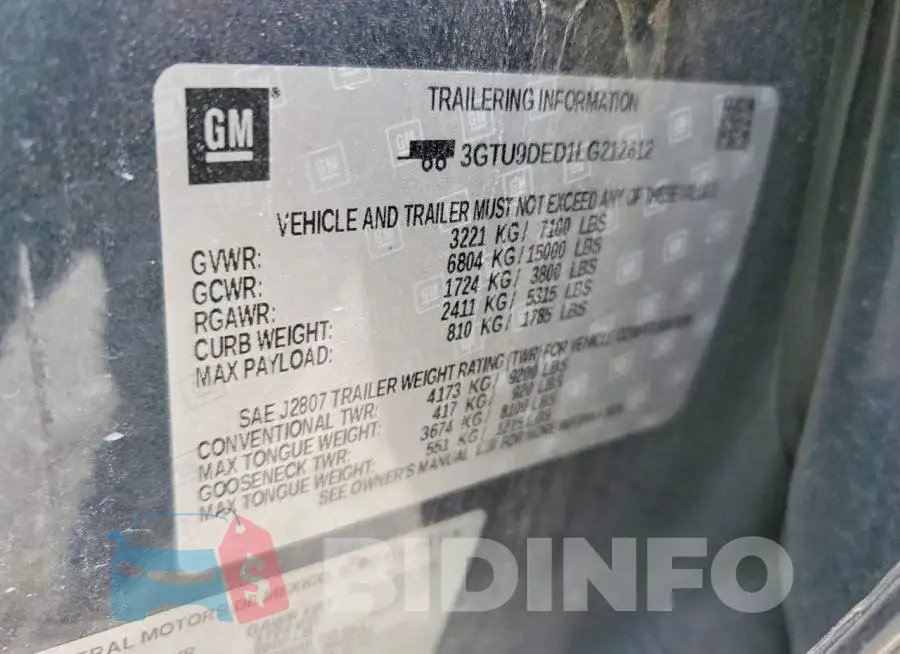 3GTU9DED1LG212612 Photo# 12