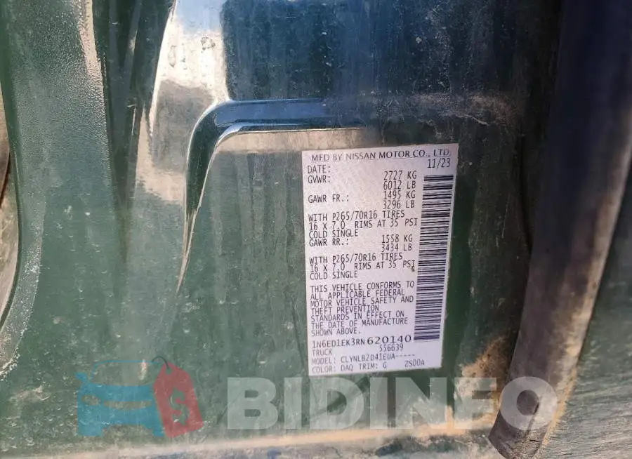 1N6ED1EK3RN620140 Photo# 12