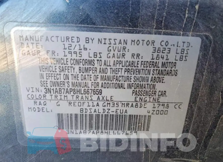 3N1AB7AP8HL667659 Photo# 13