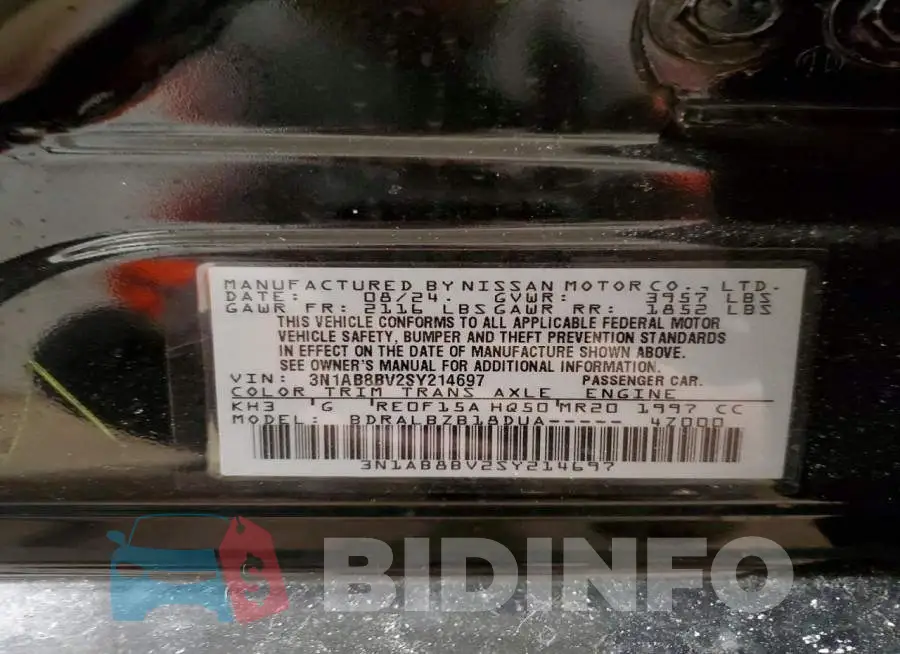 3N1AB8BV2SY214697 Photo# 12