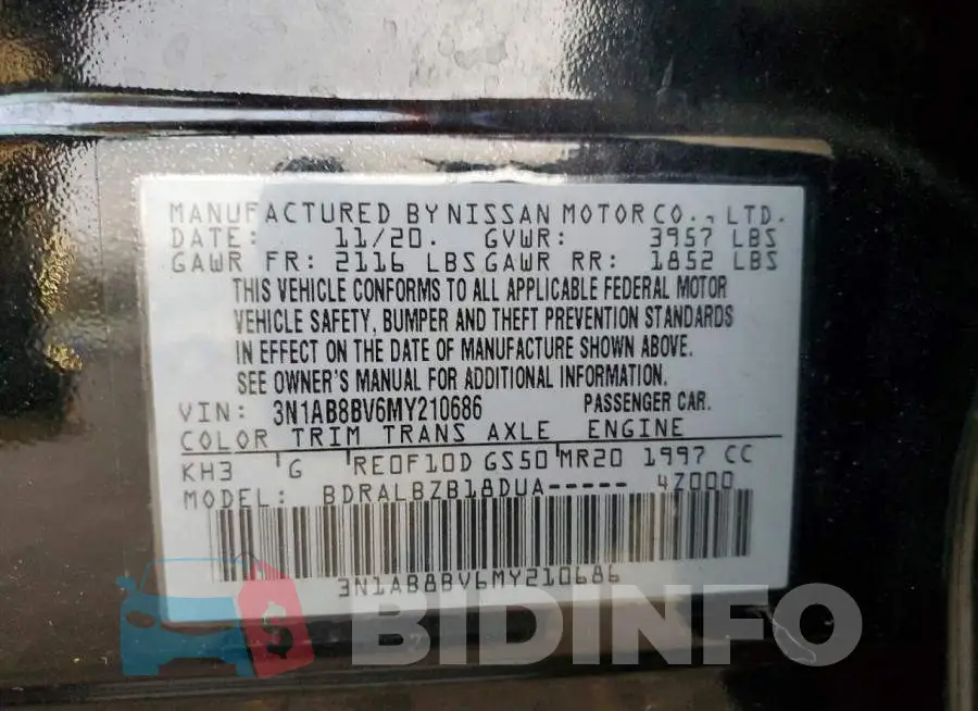3N1AB8BV6MY210686 Photo# 12