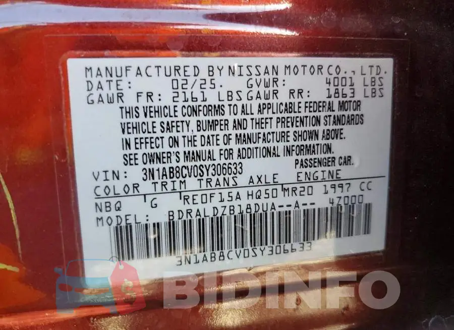 3N1AB8CV0SY306633 Photo# 13